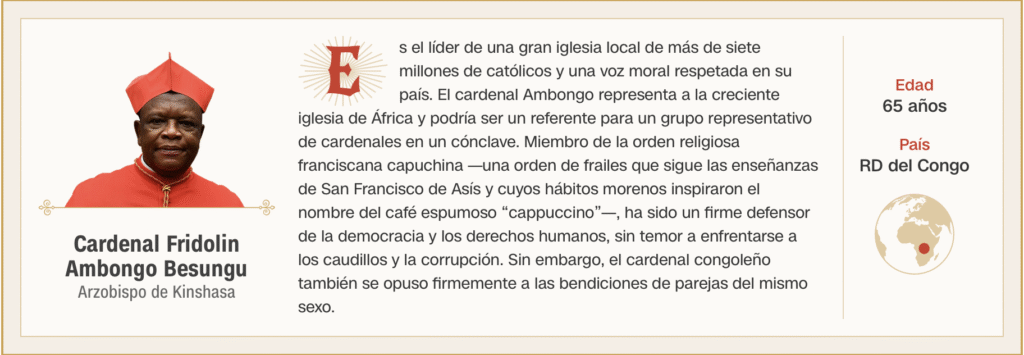 Cardenal Ambongo Besungu, RD del Congo, líder religioso.
